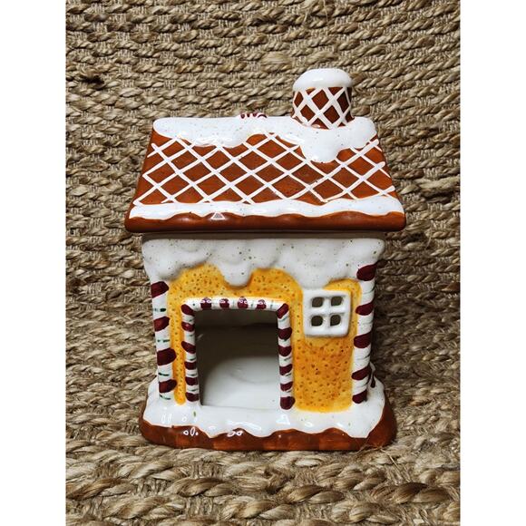 Christmas Gingerbread Tea Light Candle Wax Melt House Lori Grenier Ceramic - Picture 3 of 10